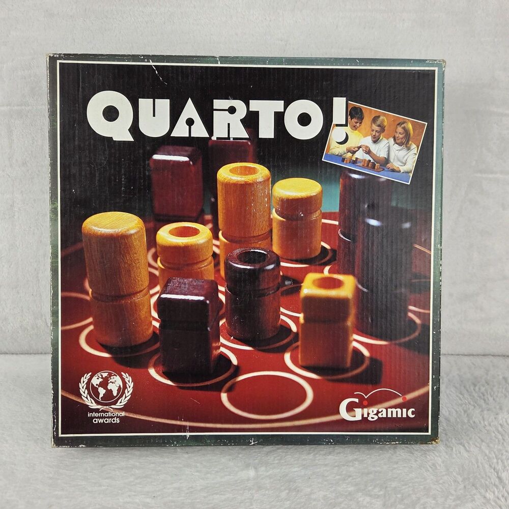Vintage 1991 Quarto Wooden Strategy Board Game Gigamic Complete Set